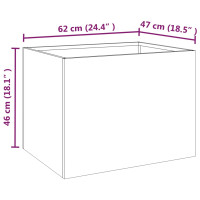 Miniatyr av produktbild för Odlingslåda 62x47x46 cm rosttrögt stål
