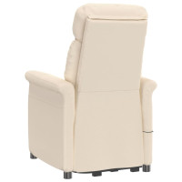 Produktbild för Elektrisk reclinerfåtölj beige mikrofiber