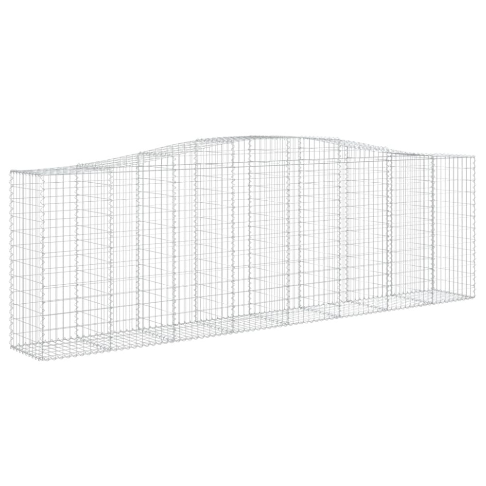 Produktbild för Gabioner bågformade 7 st 400x50x120/140 cm galvaniserat järn