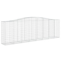 Produktbild för Gabioner bågformade 7 st 400x50x120/140 cm galvaniserat järn