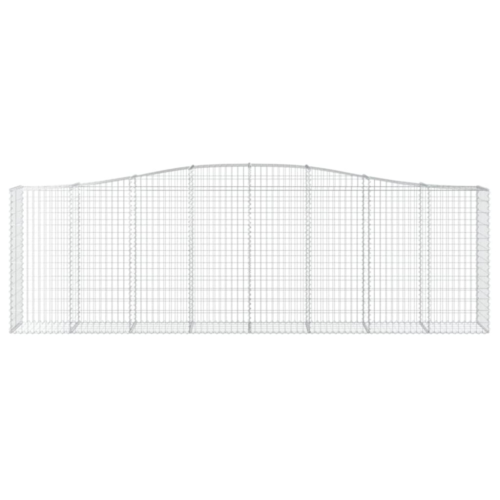 Produktbild för Gabioner bågformade 7 st 400x50x120/140 cm galvaniserat järn