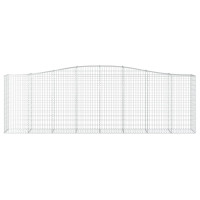 Produktbild för Gabioner bågformade 7 st 400x50x120/140 cm galvaniserat järn