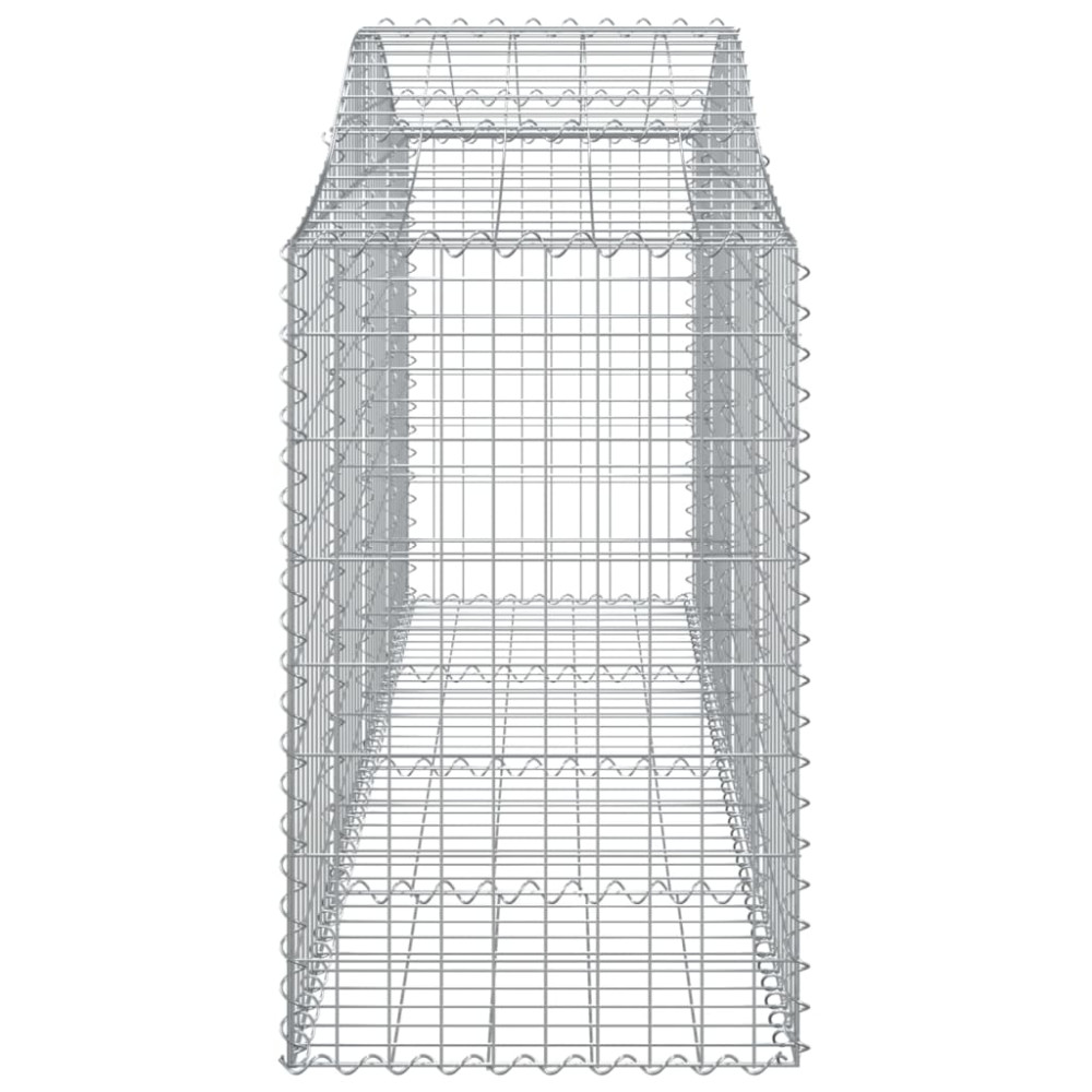 Produktbild för Gabioner bågformade 2 st 200x50x80/100 cm galvaniserat järn