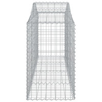 Produktbild för Gabioner bågformade 2 st 200x50x80/100 cm galvaniserat järn