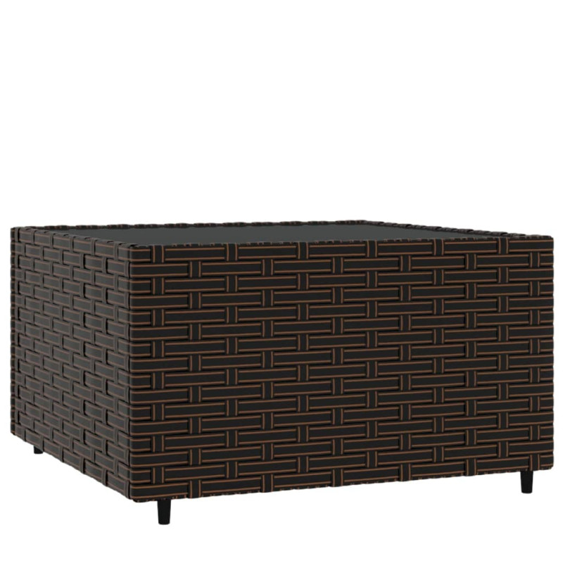 Produktbild för Loungebord fyrkantigt brun 50x50x30 cm konstrotting