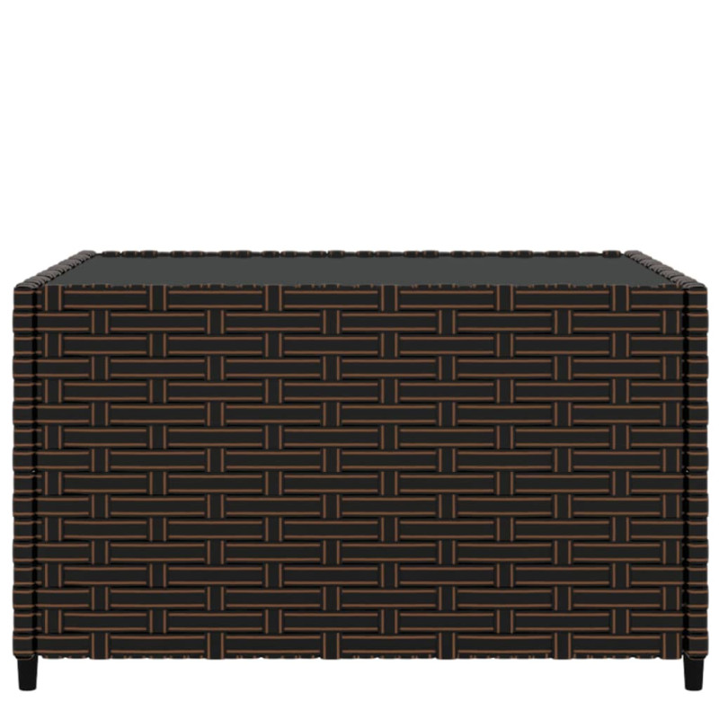 Produktbild för Loungebord fyrkantigt brun 50x50x30 cm konstrotting