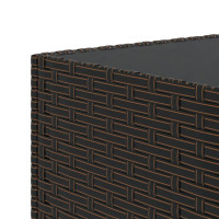 Miniatyr av produktbild för Loungebord fyrkantigt brun 50x50x30 cm konstrotting