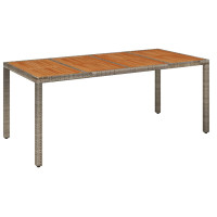 Produktbild för Matgrupp för trädgården med dynor 7 delar grå konstrotting