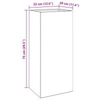 Produktbild för Odlingslåda 32x29x75 cm rosttrögt stål