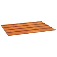Produktbild för Takplåt 12 st rostfärgad 60x44 cm rosttrögt stål