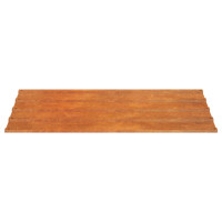 Produktbild för Takplåt 12 st rostfärgad 60x44 cm rosttrögt stål
