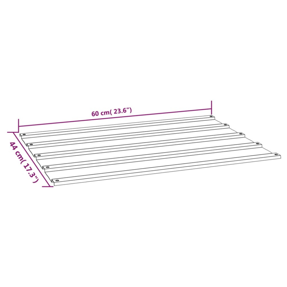 Produktbild för Takplåt 12 st rostfärgad 60x44 cm rosttrögt stål