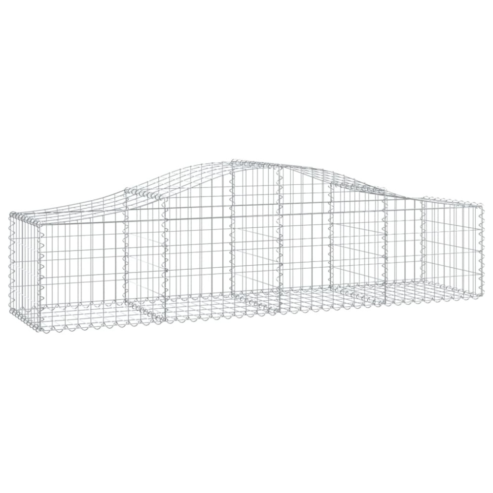 Produktbild för Gabioner bågformade 3 st 200x50x40/60 cm galvaniserat järn