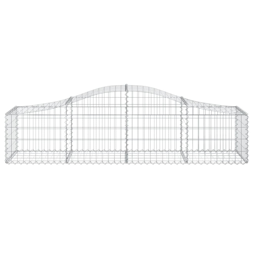 Produktbild för Gabioner bågformade 3 st 200x50x40/60 cm galvaniserat järn