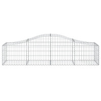 Produktbild för Gabioner bågformade 3 st 200x50x40/60 cm galvaniserat järn