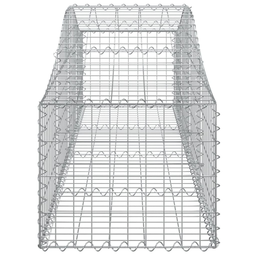 Produktbild för Gabioner bågformade 3 st 200x50x40/60 cm galvaniserat järn