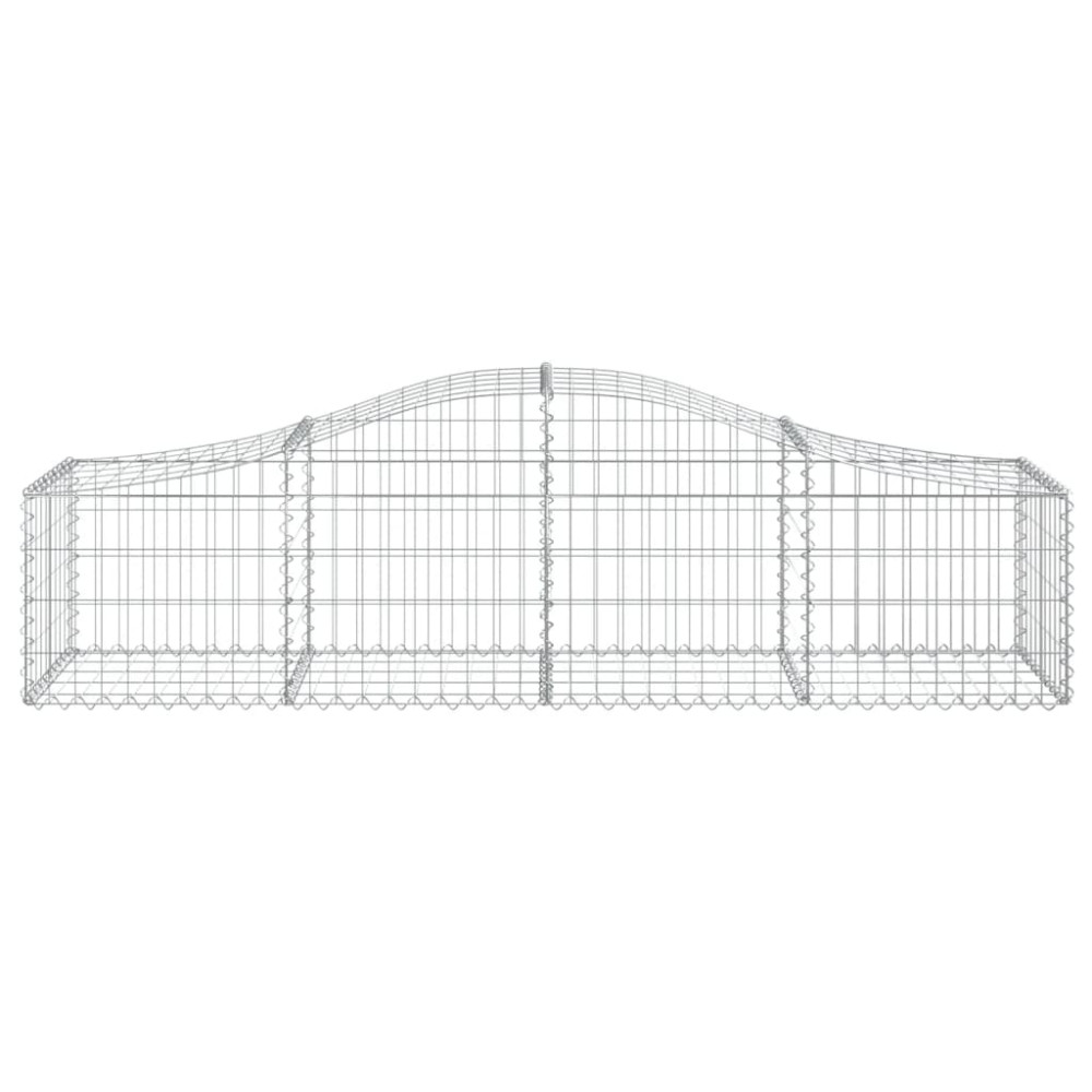Produktbild för Gabioner bågformade 2 st 200x50x40/60 cm galvaniserat järn