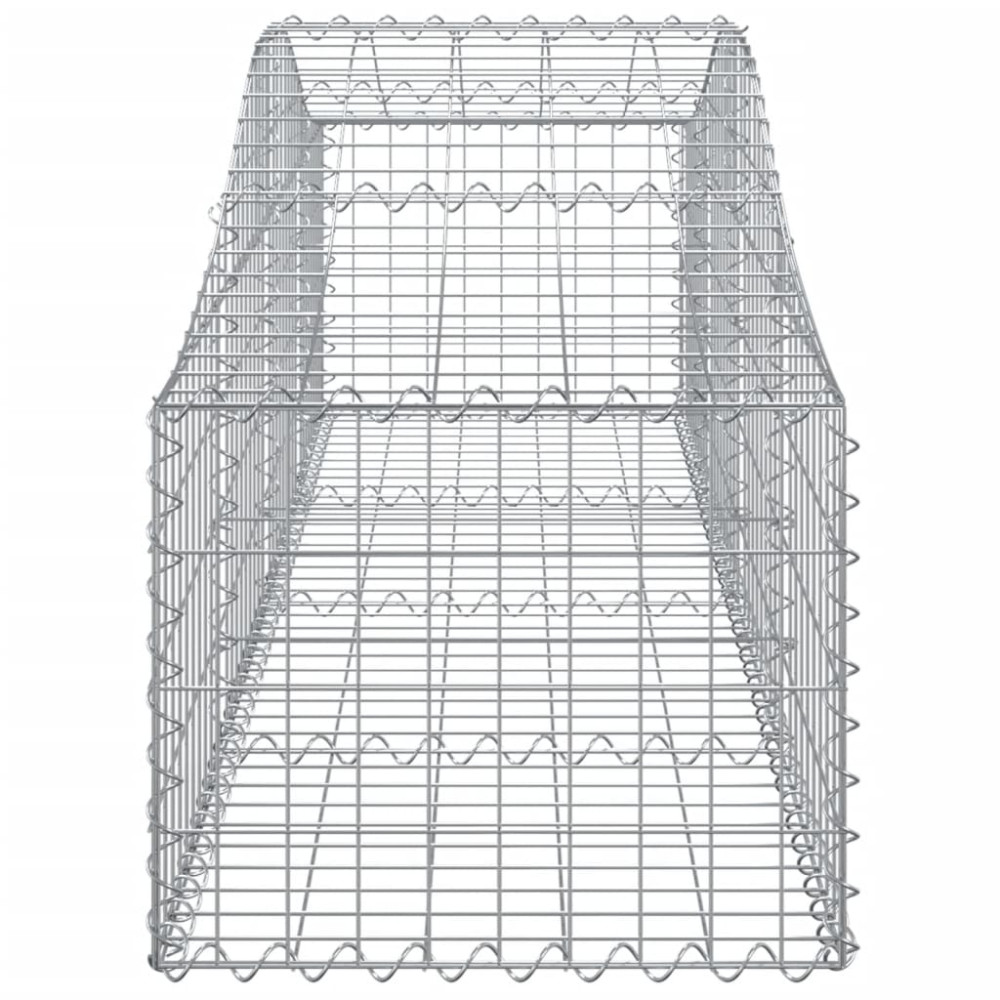 Produktbild för Gabioner bågformade 2 st 200x50x40/60 cm galvaniserat järn