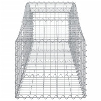 Produktbild för Gabioner bågformade 2 st 200x50x40/60 cm galvaniserat järn