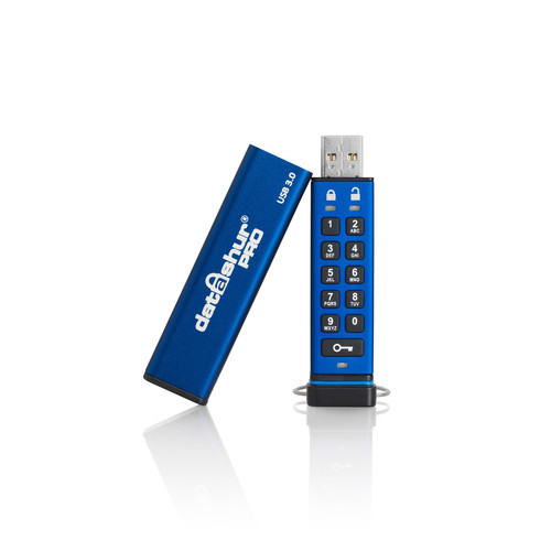 iStorage iStorage datAshur Pro USB-sticka 128 GB USB Type-A 3.2 Gen 2 (3.1 Gen 2) Blå