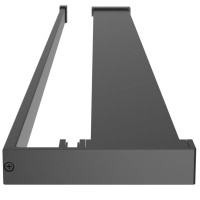 Produktbild för Duschvägg med hylla svart 100x195 cm ESG-glas&aluminium