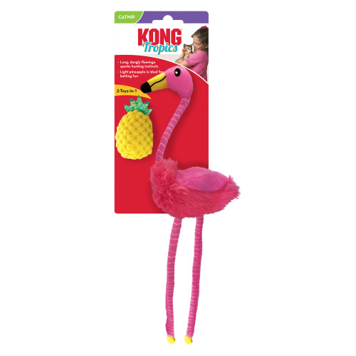 KONG Kattleksak Tropics Flamingo 2-pack KONG 29x14x3 cm