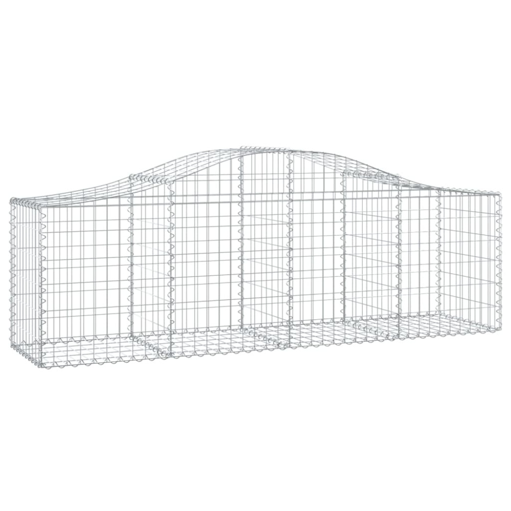 Produktbild för Gabioner bågformade 11 st 200x50x60/80 cm galvaniserat järn