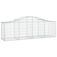 Produktbild för Gabioner bågformade 11 st 200x50x60/80 cm galvaniserat järn