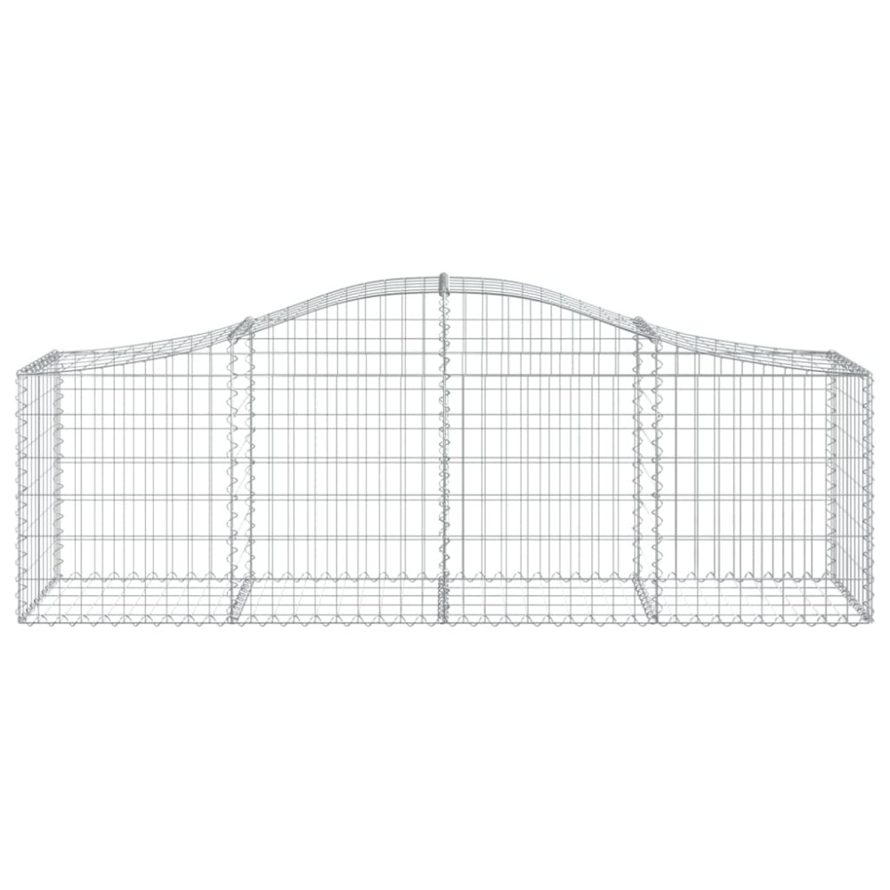 Produktbild för Gabioner bågformade 5 st 200x50x60/80 cm galvaniserat järn