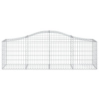 Produktbild för Gabioner bågformade 5 st 200x50x60/80 cm galvaniserat järn