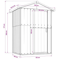 Produktbild för Trädgårdsskjul antracit 126x97,5x177 cm galvaniserat stål