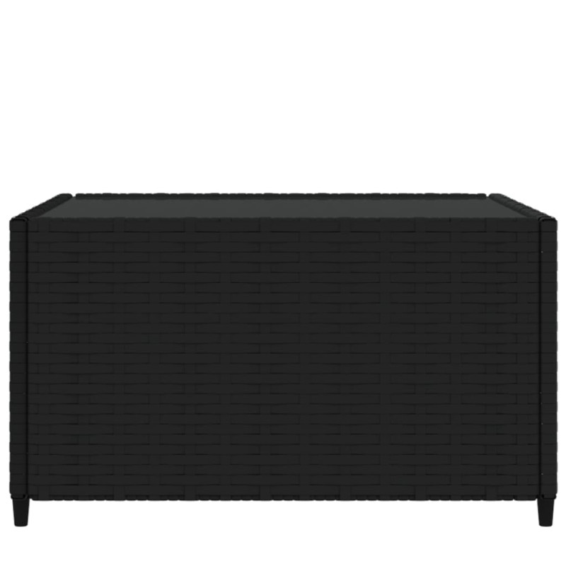 Produktbild för Loungebord fyrkantigt svart 50x50x30 cm konstrottning