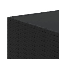 Miniatyr av produktbild för Loungebord fyrkantigt svart 50x50x30 cm konstrottning