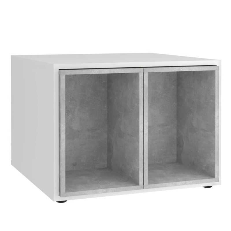 Produktbild för FMD Soffbord med 2 sidobord 67,5x67,5x50 cm vit och betong