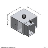 Miniatyr av produktbild för FMD Soffbord med 2 sidobord 67,5x67,5x50 cm vit och betong