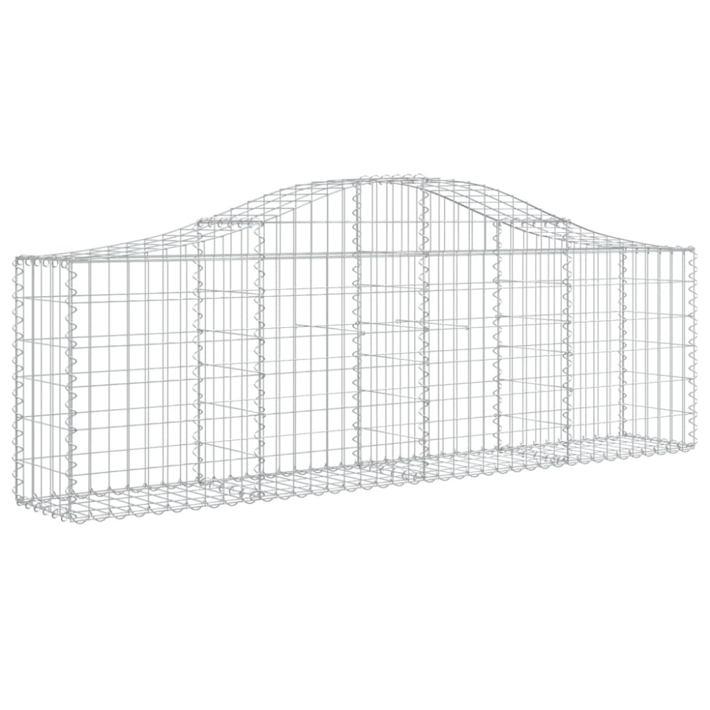 Produktbild för Gabioner bågformade 12 st 200x30x60/80 cm galvaniserat järn