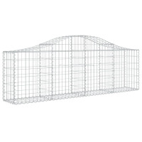 Produktbild för Gabioner bågformade 12 st 200x30x60/80 cm galvaniserat järn