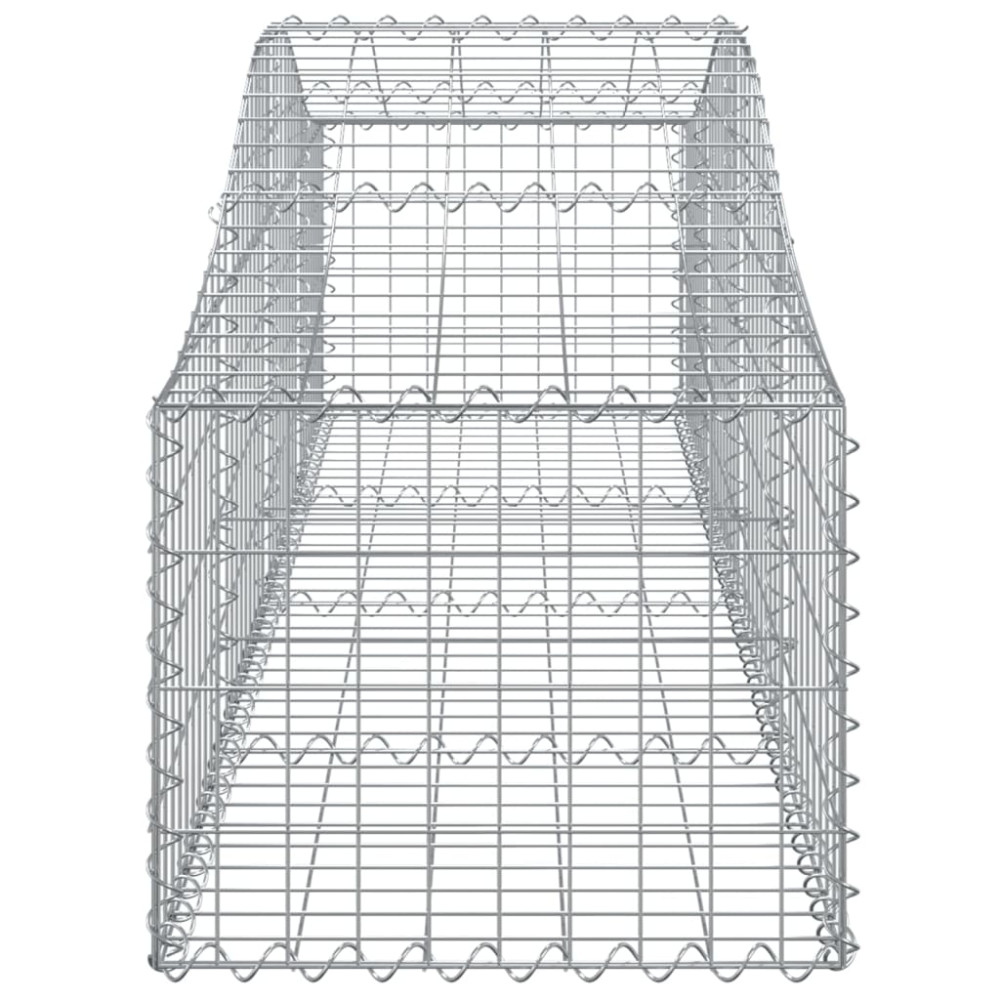 Produktbild för Gabioner bågformade 9 st 200x50x40/60 cm galvaniserat järn