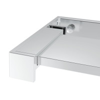 Produktbild för Duschvägg med hylla krom 80x195 cm ESG-glas&aluminium