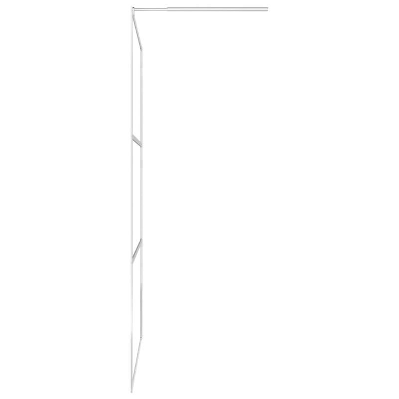 Produktbild för Duschvägg med hylla krom 80x195 cm ESG-glas&aluminium