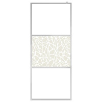 Produktbild för Duschvägg med hylla krom 80x195 cm ESG-glas&aluminium