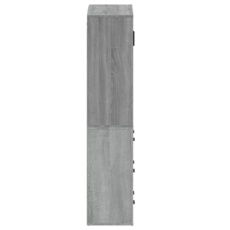 Produktbild för Högskåp grå sonoma konstruerat trä