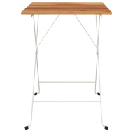 Produktbild för Hopfällbart cafébord 55x54x71 cm massivt akaciaträ och stål