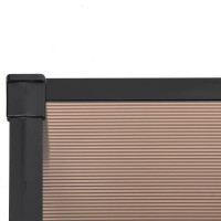 Produktbild för Entrétak svart 396x90 cm polykarbonat