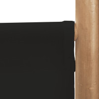 Produktbild för Rumsavdelare 5 paneler hopfällbar 200 cm bambu och kanvas