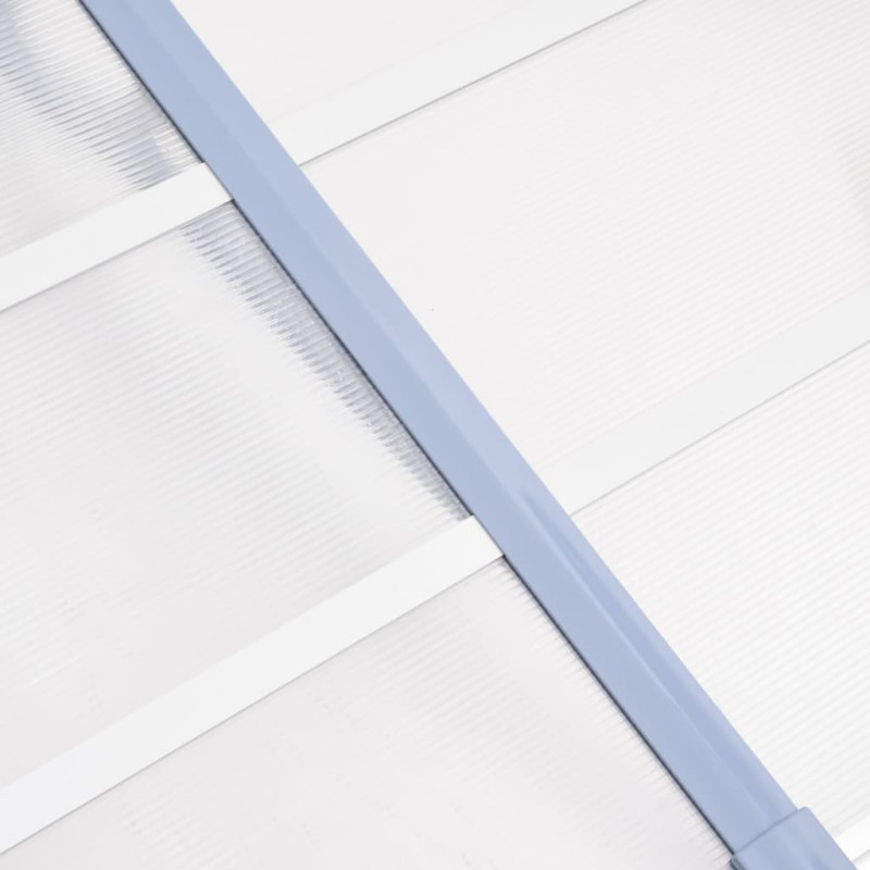 Produktbild för Entrétak grå och transparent 239x90 cm polykarbonat