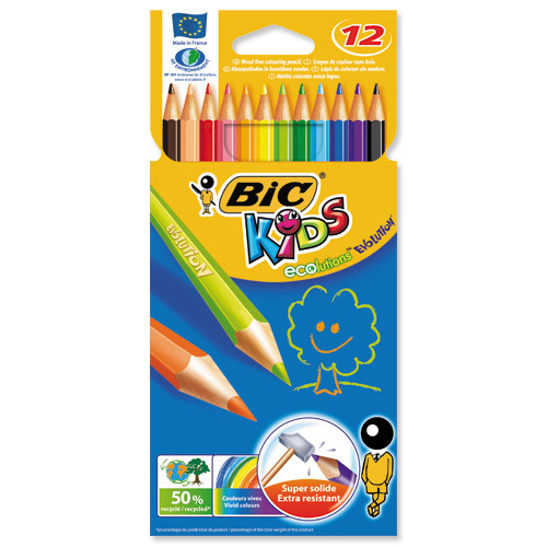 BIC BIC Kids Evolution Multifärg 12 styck