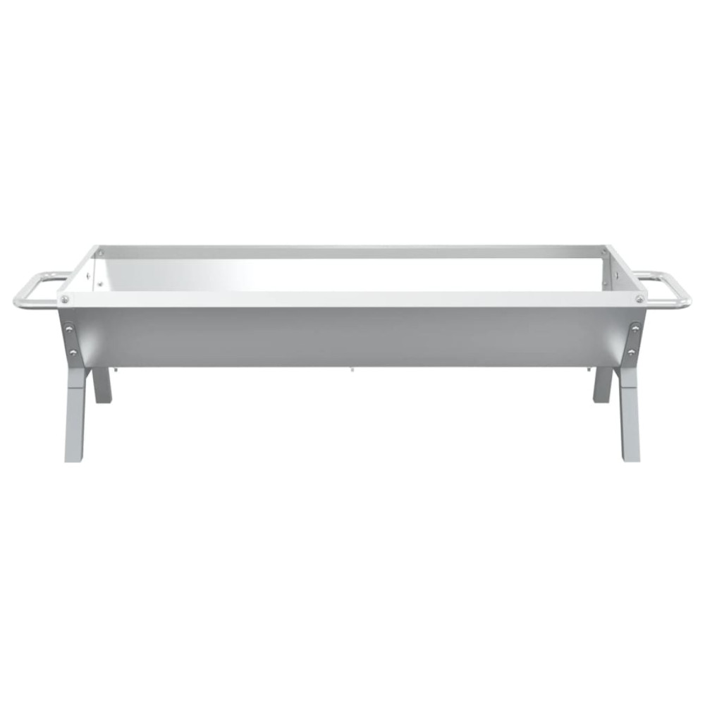 Produktbild för Grillbricka silver 118x42x30,5 cm rostfritt stål