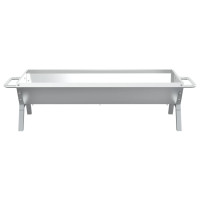 Produktbild för Grillbricka silver 118x42x30,5 cm rostfritt stål