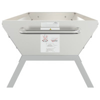 Produktbild för Grillbricka silver 118x42x30,5 cm rostfritt stål